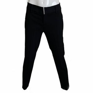 Helmut Lang Pants Skinny Fit Black Wool Blend Cigarette Style Size 2